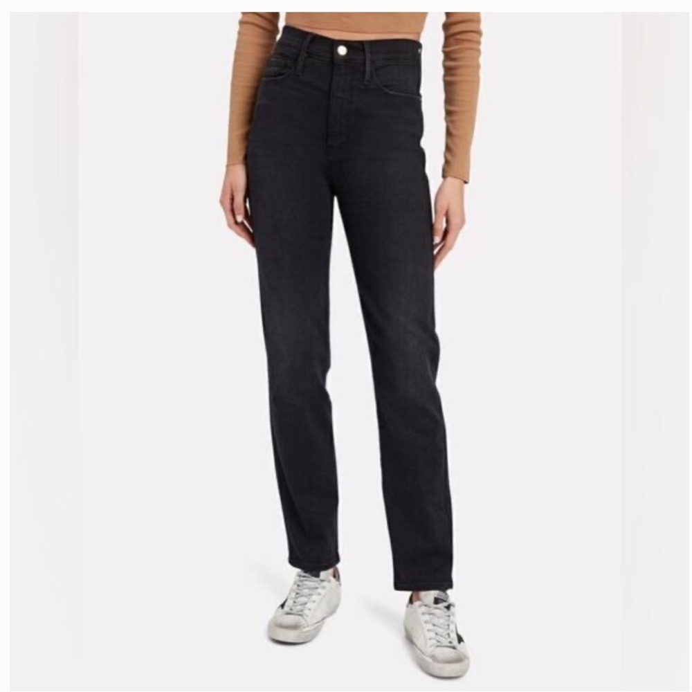 Black Straight-Leg Jeans - Picture 3 of 5